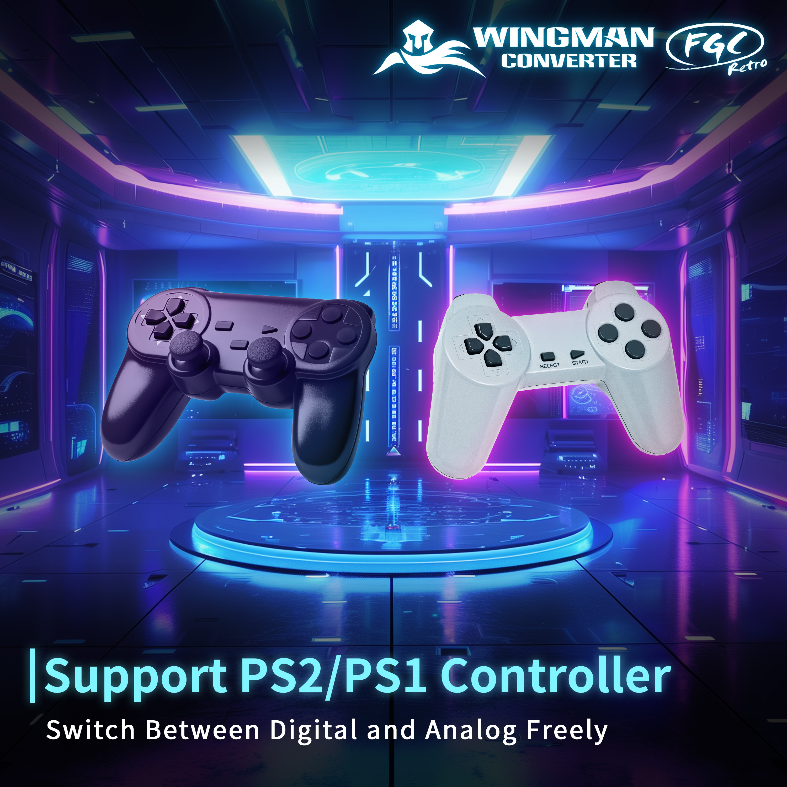 Support for both PS1 and PS2 controllers